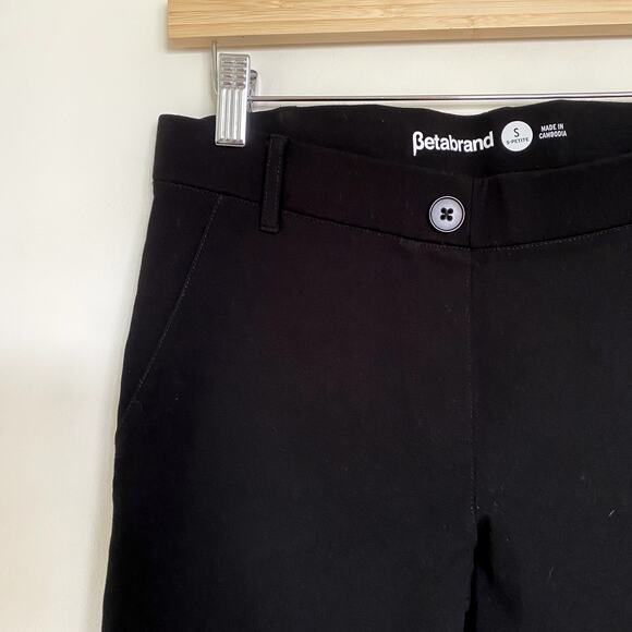 Betabrand Straight-Leg Classic Dress Pant Yoga Pant in Black Size Small Petite - Picture 3 of 8